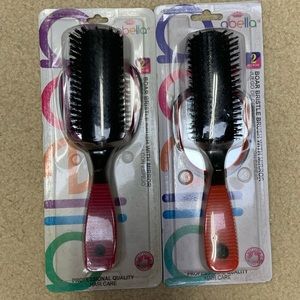 2 PC Bundle of Abella Hairbrush and Mirror Sets